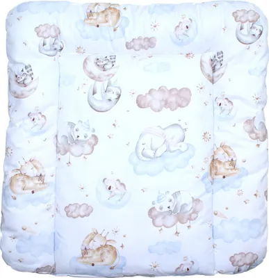Produktbild von Baby Wickelauflage 70 x 70 cm Wickeltischauflage Auflage für Wickeltisch 28. Wolken