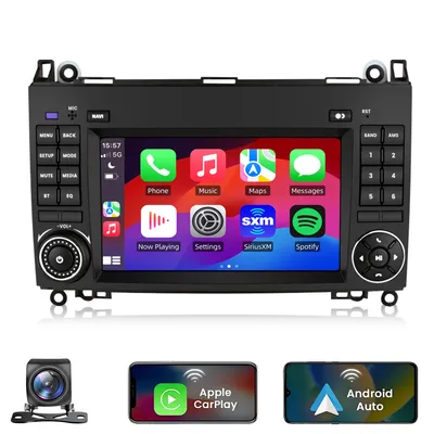 Image de 7" Android autorádio Carplay pro Mercedes Benz W169 W245 W639 Vito W906 Sprinter Viano VW Crafter GPS Navi WIFI BT DAB+ SWC USB FM +KAM