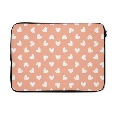 Produktbild von MuchoWow® Laptop Hülle 14 ZollMuster - Abstrakt - Herz - Geometrie Laptoptasche - Laptoptasche - Stoßsicher - Schutzhaube