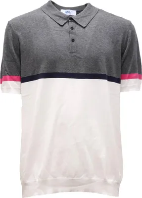 Produktbild von 2931AH polo uomo MQJ grey/off white Baumwolle polo-shirt man