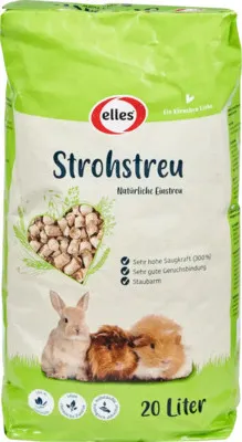 Produktbild von Strohstreu 8mm Pellets staubarm Naturprodukt 20 L für Katzen und Nager