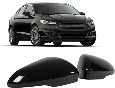 Produktbild von 2 Stück Auto-Rückspiegelabdeckung, Außenflügel-Schutzkappe, Ersatz für Ford Fusion, glänzend schwarz