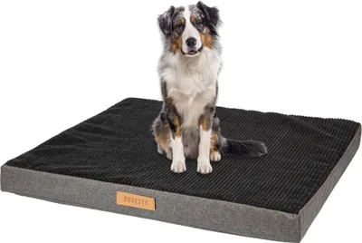 Produktbild von Orthopädisches Extra großes Hundebett, Gelenkschonend Hundematte, Hundematratze mit Waschbarer Abdeckung XXL grau + schwartz