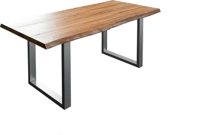 Produktbild von SAM® Esstisch Baumkante massiv Akazie natur 160 x 85 silber LIAM