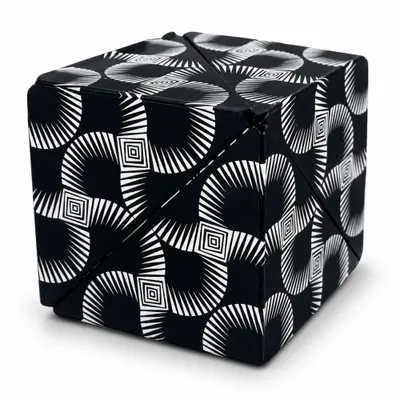 Produktbild von Wiztex 3D Magnetisches Würfelpuzzle Schwarz & Weiß - Verwandelt Sich in 70 Formen für Fans