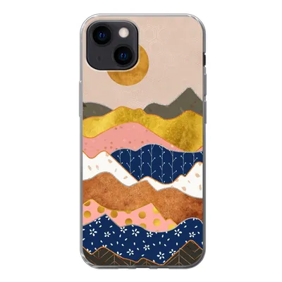 Produktbild von MuchoWow® Handyhülle Schutzhülle Hülle für iPhone 13 Gold - Pastell - Muster Silikon Softcase Handy Hülle - Karteninhaber