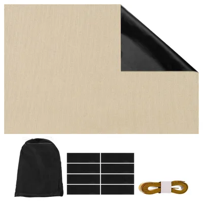 Verdunkelungsvorhang 170x135 cm, Polyester, 100% Lichtschutz, creme