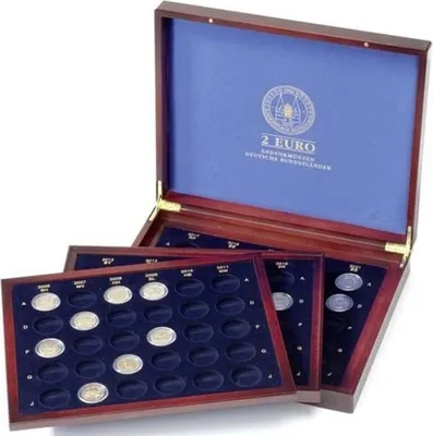 Produktbild von Münzkassette VOLTERRA TRIO deLuxe, für 80 2€-Gedenkmünzen Deutsche Bundesländer Kapseln