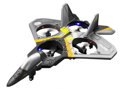 Immagine prodotto di TechKidz, Aereo telecomandato 2.4Ghz rotazione 360° - Rafale, grigio