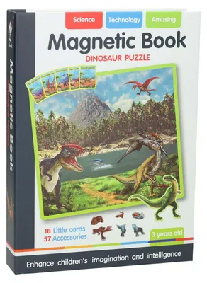 Image de Coffret magnétique dino jouet - livre magnétique créatif pour enfants