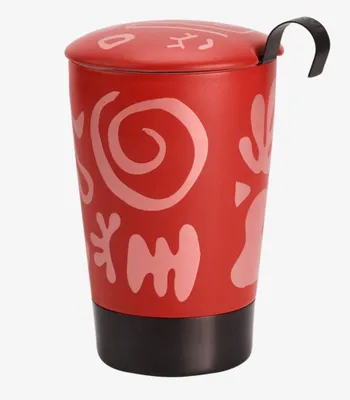 Teekanne Opera, 350 ml, Porzellan, Rot