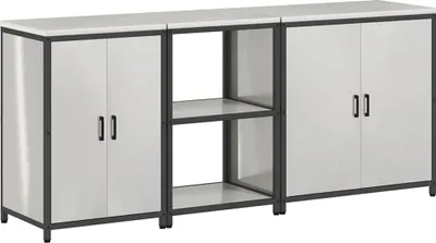 Produktbild von Aufbewahrungsset für die Küche mit Regal 3 pcs Silber Edelstahl