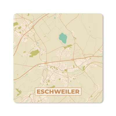 Produktbild von MuchoWow® Mauspad Mousepad Jahrgang - Eschweiler - Karte - Stadtplan 30x30 cm - Mousepads - Maus Mat - Pad - Mausunterlage - Gaming