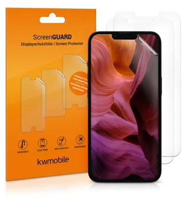 Produktbild von kwmobile 3x Displayschutzfolie kompatibel mit Apple iPhone 13 Pro Folie - klare Schutzfolien Set in transparent