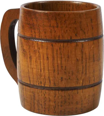 Obrázek produktu pro 350 ml vintage dřevěný džbán na pivo s uchem, velký objem