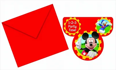 Produktbild von Micky Maus "Wunderhaus" | 6 Einladungskarten
