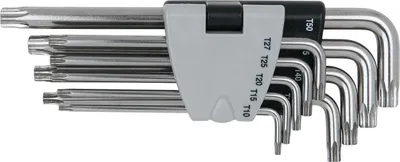 Obrázok produktu pre KS TOOLS NEREZOVÁ OCEL Torx L kľúč s otvorom, dlhý, 9 ks ( 964.0620 )