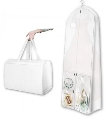 Produktbild von Kleidersack Faltbar Atmungsaktiv für Brautkleider & Abendkleider 180 x 60 x 40 cm