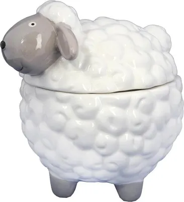 Zdjęcie produktu dla Owca owieczka wielkanocna ceramiczny pojemnik 19cm