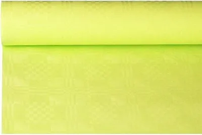 Produktbild von Papiertischtuch mit Damastprägung 6 m x 1,2 m limonengrün