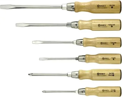 Immagine prodotto di Set di cacciaviti CONNEX, manico in legno, 6 pezzi, COX321206