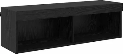 Immagine prodotto di vidaXL Mobile TV da parete con LED, nero effetto rovere, 100 x 30 x 30 cm