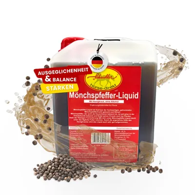 Produktbild von Scheidler horse-direkt Mönchspfeffer Liquid für Pferde 2500ml Hochdosiert – 100% Natürliches Ergänzungsfuttermittel für Pferde