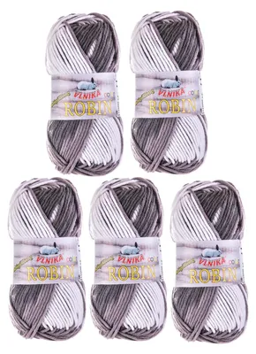 5 x 100g Farbverlaufsgarn Robin Color Antipilling Winterwolle mehrfarbig