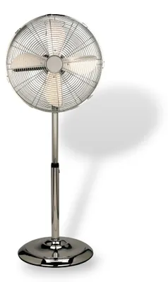 Image de Ventilateur sur pied de 40 W entièrement en métal, à 4 pales et à hauteur réglable