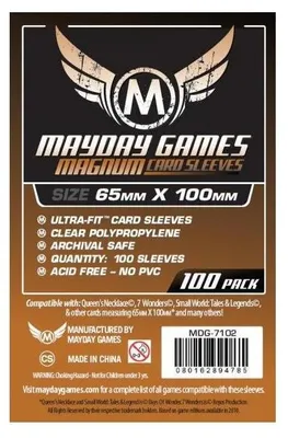 Produktbild von Mayday Games: 100 Magnum-Kartenhüllen (65 x 100 mm) (Italienische Ausgabe) – Kartenhüllen – Mayday Games – Ab 5 Jahren
