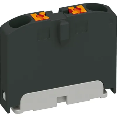 Produktbild von Verteilerblock Klemmen Verteilung Block Hutschiene für TH35 2x2,5 Schwarz
