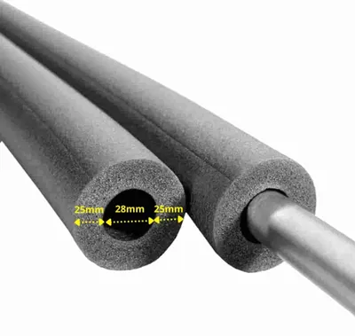 Immagine prodotto di Tubo isolante 2m, isolamento tubi Ø 28 mm x 25 mm, isolante termico tubi