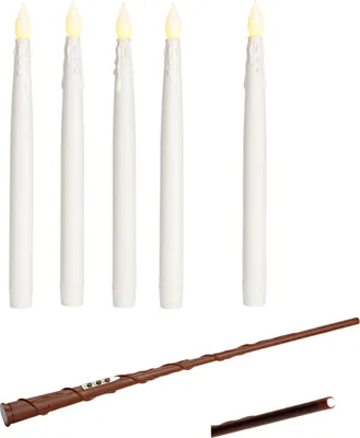 Immagine prodotto di Set di 5 candele LED a bastoncino da appendere 28 cm, bianco