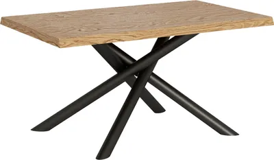 Produktbild von Ausziehbarer Tisch 90x160/210 cm, Beine aus anthrazitfarbener, entrindeter Vindral-Eiche