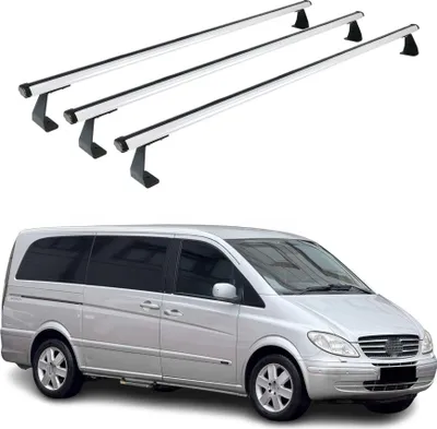 Produktbild von Dachträger Gepäckträger Relingträger für Mercedes Vito 2003-2014 Silber Alu 3x