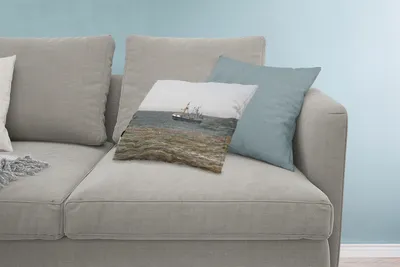 Produktbild von MuchoWow® Zierkissen Sofakissen Wohnzimmer Dekokissen 60x40 cm Nordsee - Fischerboot - Wasser - Kopfkissen - Polster mit Foto
