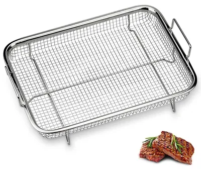 Image de Grille en acier inoxydable pour barbecue avec poignée