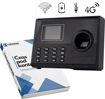 Obrázok produktu pre Zariadenie na zaznamenávanie času WIFI WEB P2P IC WIEGAND 4G 125 kHz a 13,56 mHz + EBOOK „Čas pod kontrolou“