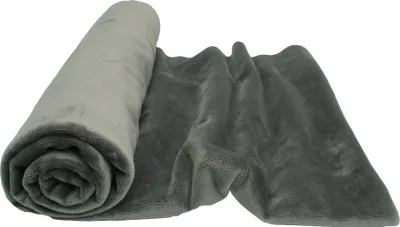 Obrázek produktu pro Minky Pletenina hladký vzor Graphite 50 x 160 cm