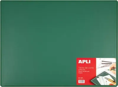 Obrázek produktu pro Řezací podložka, zelená, oboustranná, A2, 600 x 450 x 3 mm, PVC, APLI