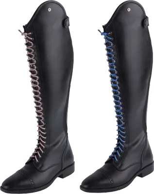 Produktbild von Waldhausen Reitstiefel Portland Polo inklusive zwei Paar glitzernder Schnürsenkel, Farbe:schwarz normal, Größe:39