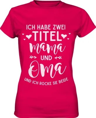 Produktbild von Mama und Oma Damen Premium T-Shirt – Sorbet / XXL