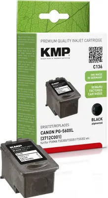 Produktbild von KMP C136 Tintenpatrone schwarz kompatibel mit Canon PG-560 XL