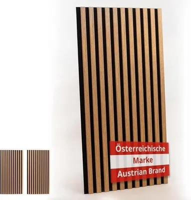Productafbeelding van Akoestische Panelen voor Wanddecoratie - Geluidabsorberende Wandpanelen Licht Eik 120 x 60 cm