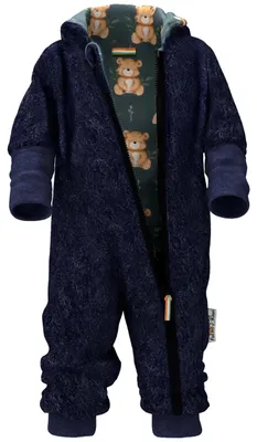 Productafbeelding van Fuchs & Kiwi overall voor babyjongens - natuurlijke schapenwol en jersey voering – ecologisch product