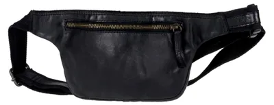 Produktbild von Bauchtasche Gürteltasche Herren Damen Leder lässig schwarz modern auch Crossover zu tragen