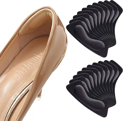 Produktbild von 10 Paar Fersenpolster Schuhe Fersenschutz Fersenkissen für High Heels Sneaker,Farbe: Schwarz