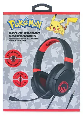 Produktbild von OTL Technologies Pokémon PK0879, Kabelgebunden, Gaming, 230 g, Kopfhörer, Schwarz, Rot