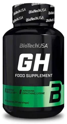 Obrázek produktu pro BioTech USA GH 120 kapslí / Podpora růstového hormonu / Doplněk stravy s vysokým obsahem argininu AKG, L-ornitinu a L-lysinu obohacený o vitamin B6
