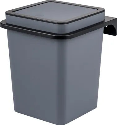 Obrázok produktu pre Bremermann SAVONA zásobník na kozmetiku vrátane nástenného držiaka, sivý plast